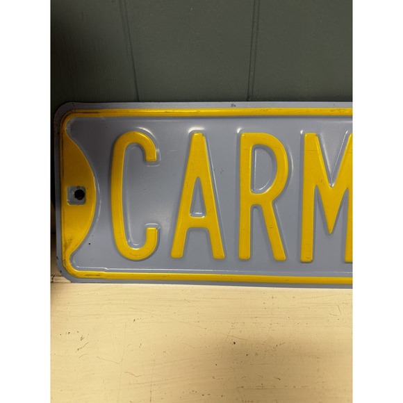 Vtg CARMELO ANTHONY CT License Plate Metal Sign 36” x 6”‎ Man Cave Decor Heavy - Picture 4 of 7